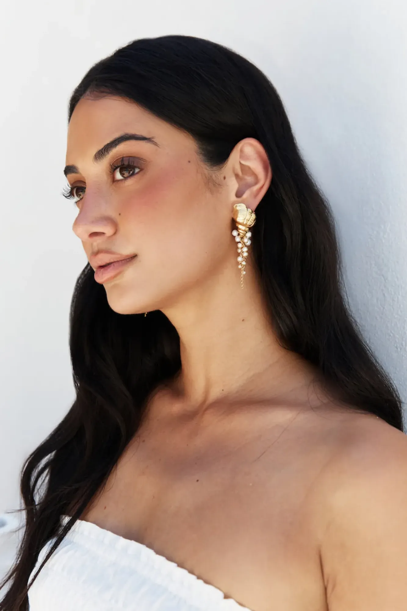Earrings>Hello Molly 18K Gold Plated Hearing Waves Earrings Gold