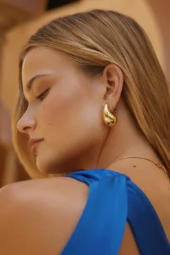 Earrings>Hello Molly 18k Gold Plated Iconic Moment Earrings Gold