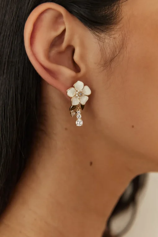 Earrings>Hello Molly 18K Gold Plated In Full Bloom Earrings Gold