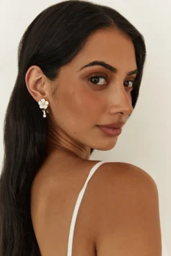 Earrings>Hello Molly 18K Gold Plated In Full Bloom Earrings Gold