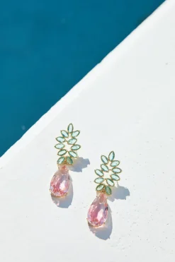 Earrings>Hello Molly 18k Gold Plated Island Treasure Earrings Gold
