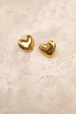 Earrings>Hello Molly 18k Gold Plated Lover Earrings Gold
