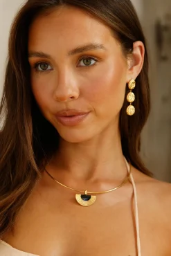 Necklaces>Hello Molly 18k Gold Plated Luna Glow Necklace Gold