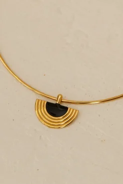 Necklaces>Hello Molly 18k Gold Plated Luna Glow Necklace Gold