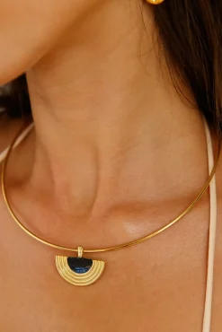 Necklaces>Hello Molly 18k Gold Plated Luna Glow Necklace Gold