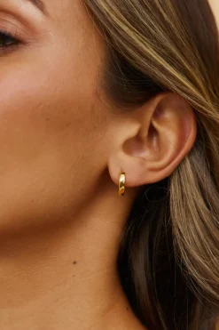 Earrings>Hello Molly 18k Gold Plated Mine Forever Earrings Gold