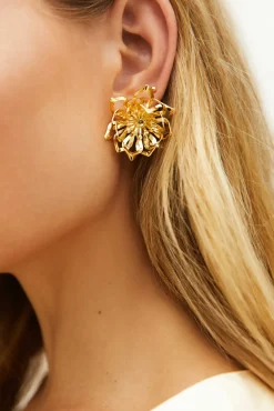 Earrings>Hello Molly 18K Gold Plated On The Glow Earrings Gold