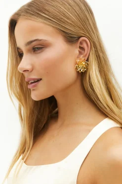 Earrings>Hello Molly 18K Gold Plated On The Glow Earrings Gold