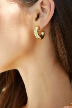 Earrings>Hello Molly 18K Gold Plated On Trend Earrings Gold