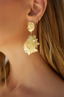 Earrings>Hello Molly 18K Gold Plated Pure Heart Earrings Gold