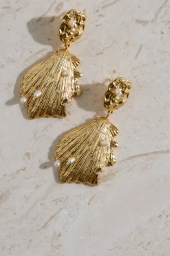Earrings>Hello Molly 18K Gold Plated Pure Heart Earrings Gold
