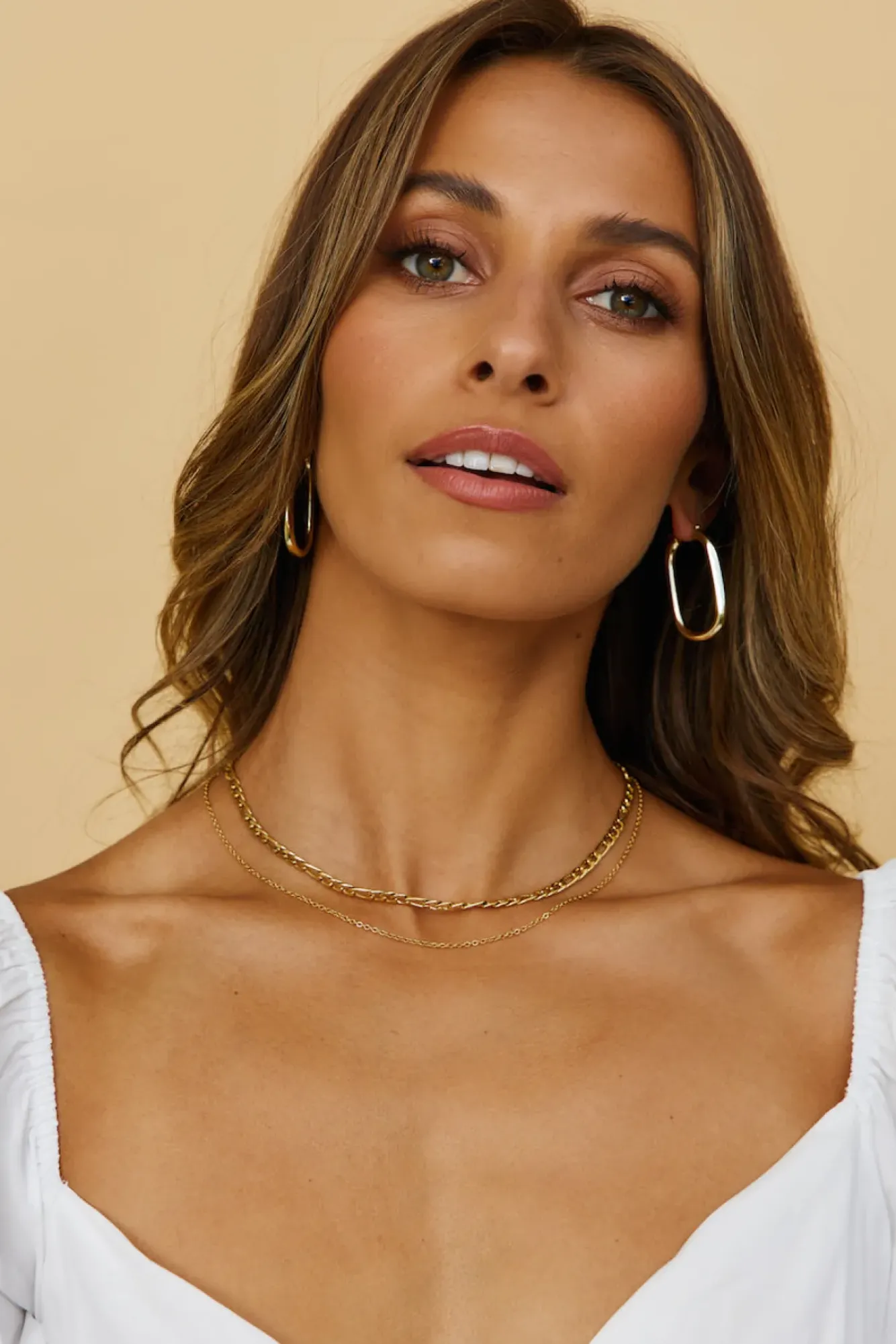 Necklaces>Hello Molly 18k Gold Plated Rendezvous Necklace Gold
