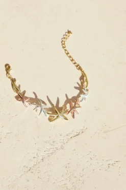 Bracelets>Hello Molly 18K Gold plated Saltwater Bracelet Gold