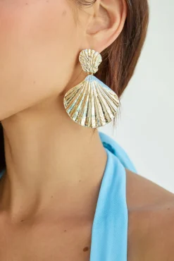 Earrings>Hello Molly 18K Gold Plated Sea Shine Earrings
