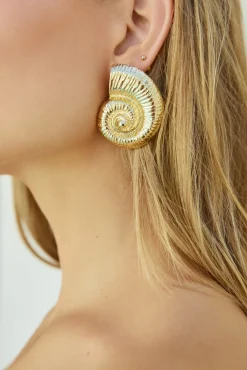 Earrings>Hello Molly 18k Gold Plated Shells Of The Sea Earrings