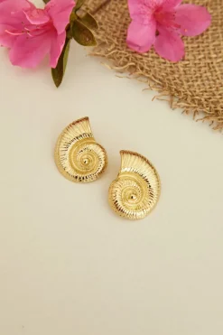 Earrings>Hello Molly 18k Gold Plated Shells Of The Sea Earrings
