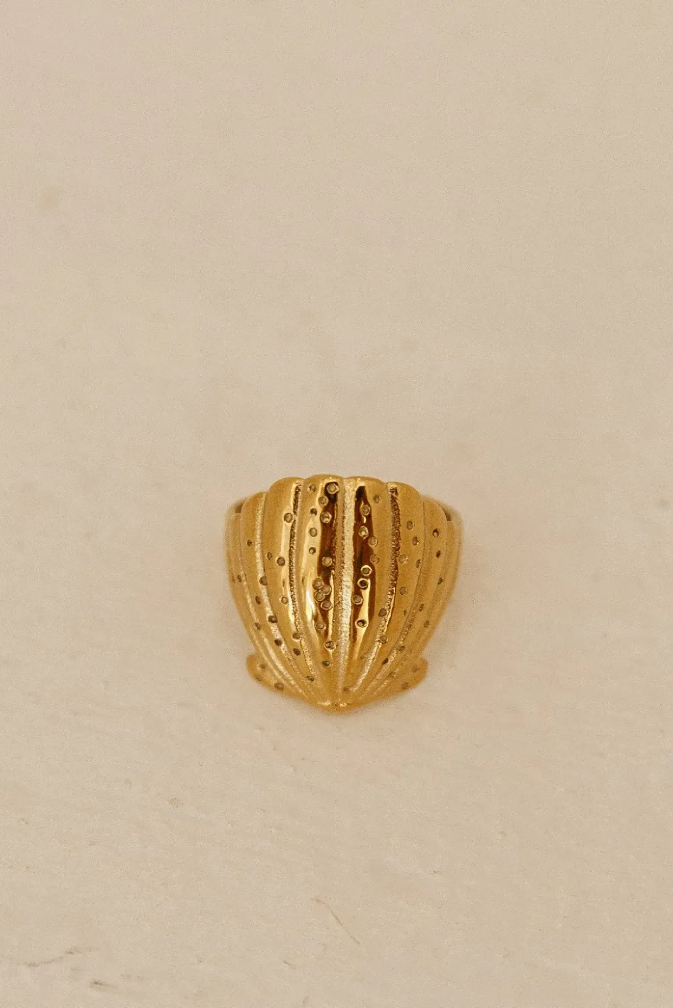 Rings>Hello Molly 18K Gold Plated Shimmering Treasure Ring Gold