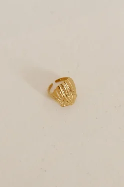 Rings>Hello Molly 18K Gold Plated Shimmering Treasure Ring Gold