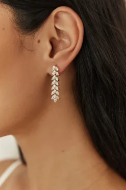 Earrings>Hello Molly 18K Gold Plated Shimmer Spark Earrings Gold