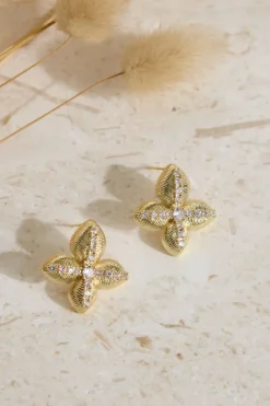 Earrings>Hello Molly 18K Gold Plated Shine Bright Earrings Gold