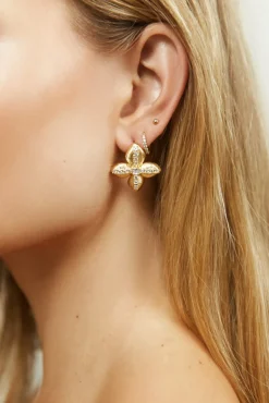 Earrings>Hello Molly 18K Gold Plated Shine Bright Earrings Gold