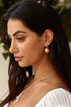 Earrings>Hello Molly 18k Gold Plated Shore Discovery Earrings Gold