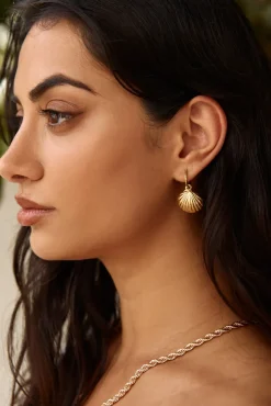 Earrings>Hello Molly 18k Gold Plated Shore Discovery Earrings Gold