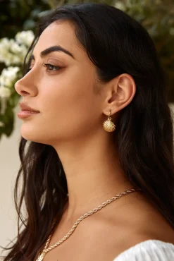 Earrings>Hello Molly 18k Gold Plated Shore Discovery Earrings Gold