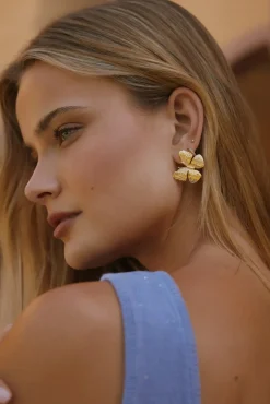 Earrings>Hello Molly 18k Gold Plated Spread Your Wings Earrings Gold