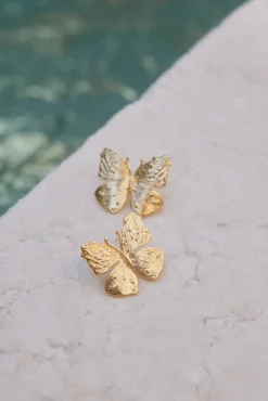Earrings>Hello Molly 18k Gold Plated Spread Your Wings Earrings Gold