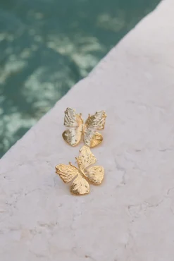 Earrings>Hello Molly 18k Gold Plated Spread Your Wings Earrings Gold