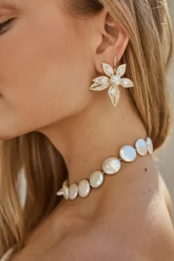 Earrings>Hello Molly 18k Gold Plated Starfish Bloom Earrings Gold
