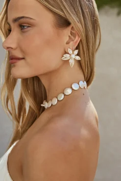 Earrings>Hello Molly 18k Gold Plated Starfish Bloom Earrings Gold