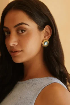 Earrings>Hello Molly 18K Gold Plated Tide Pool Earrings Gold