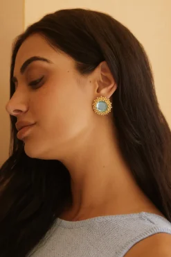 Earrings>Hello Molly 18K Gold Plated Tide Pool Earrings Gold