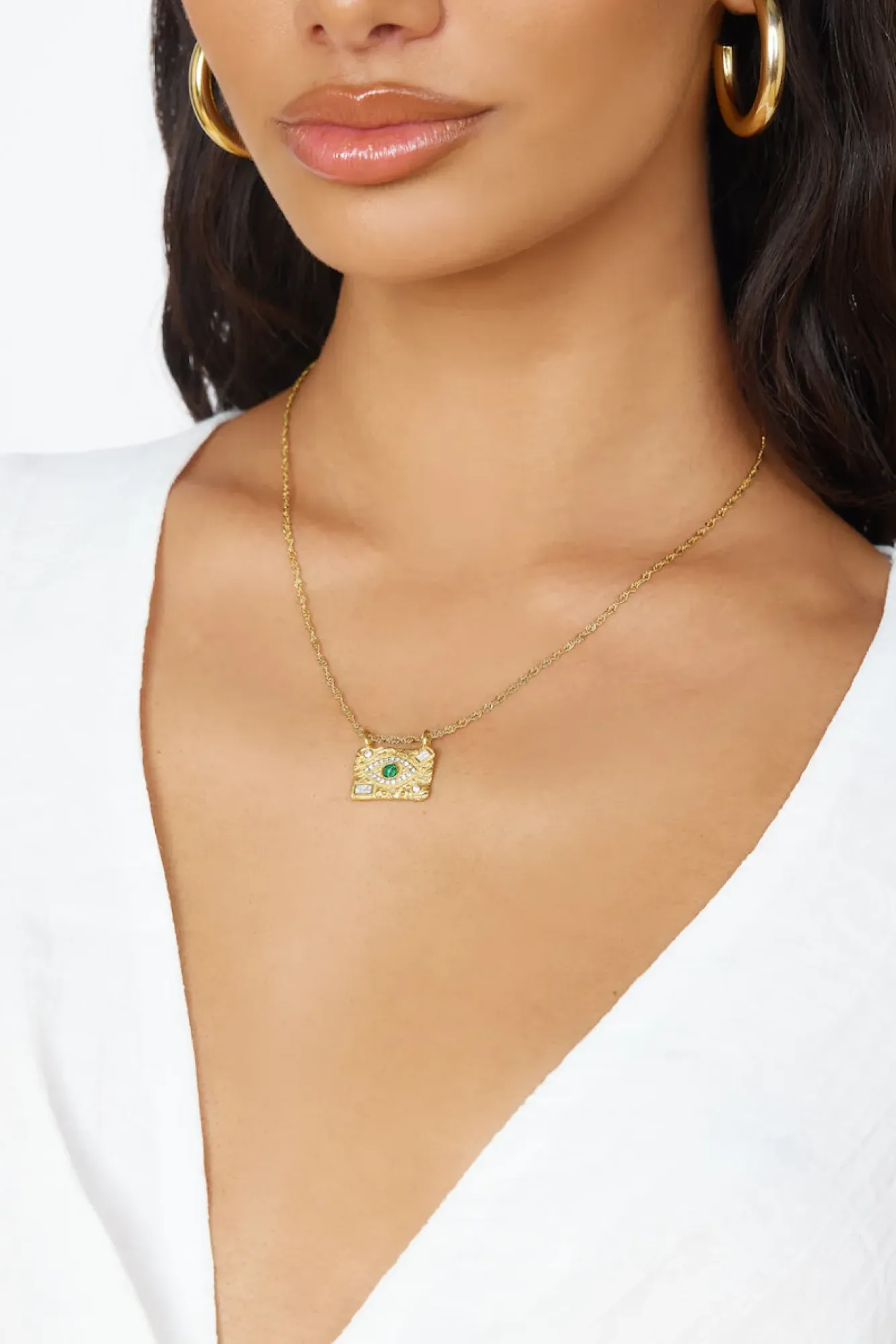 Necklaces>Hello Molly 18k Gold Plated Treasure Box Necklace