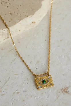 Necklaces>Hello Molly 18k Gold Plated Treasure Box Necklace