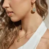 Bracelets|Earrings>Hello Molly 18k Gold Plated Unique Beauty Earrings Gold