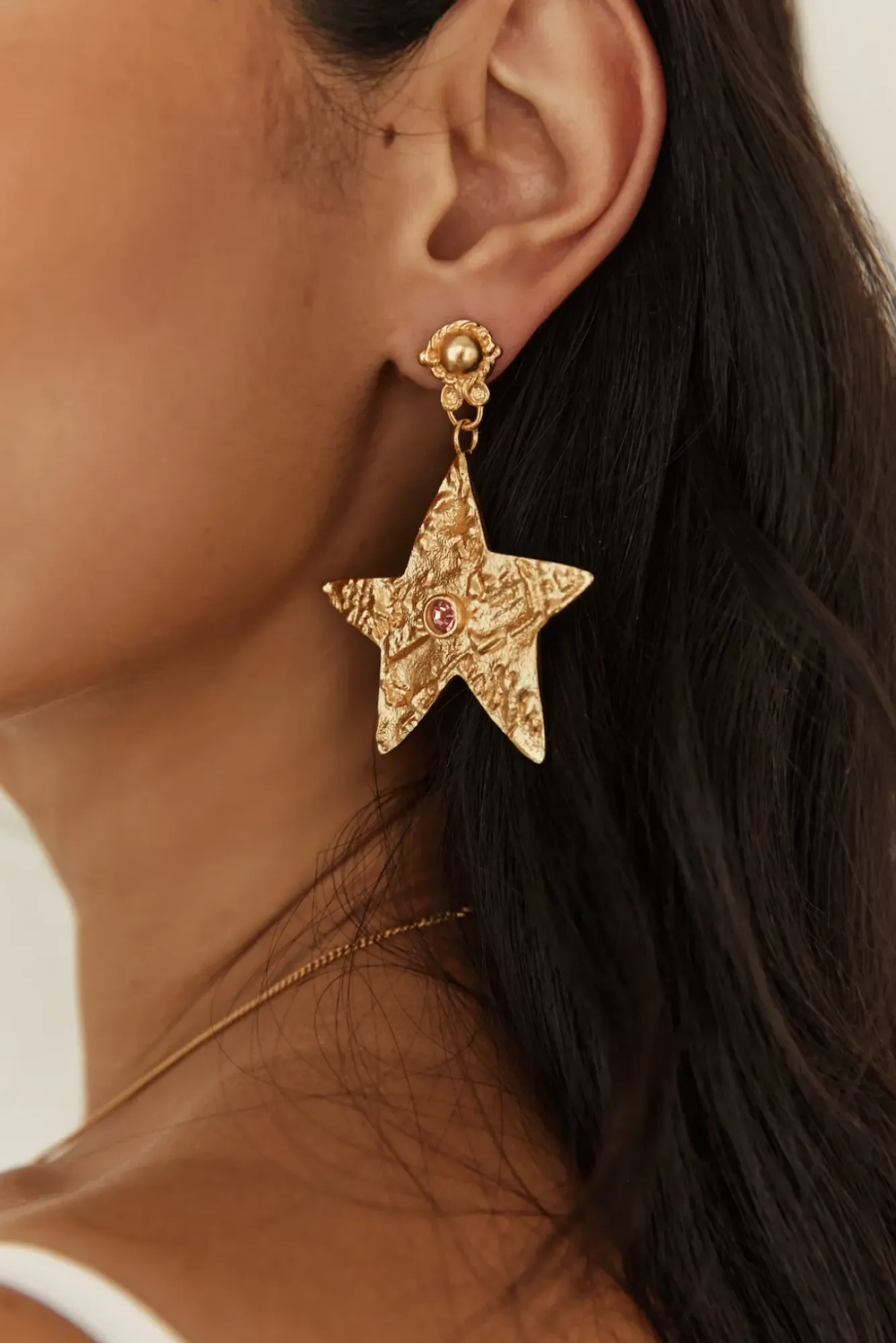 Earrings>Hello Molly 18K Gold Plated Universal Beauty Earrings Gold