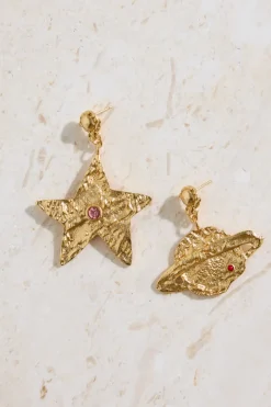 Earrings>Hello Molly 18K Gold Plated Universal Beauty Earrings Gold