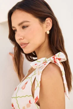 Earrings>Hello Molly 18k Gold Plated Vintage Love Earrings Gold