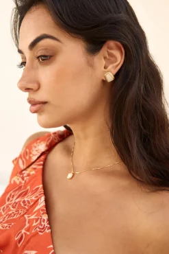 Earrings>Hello Molly 14k Gold Plated Wander Far Earrings Gold