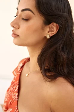 Earrings>Hello Molly 14k Gold Plated Wander Far Earrings Gold
