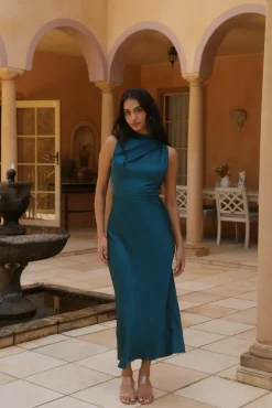 Wedding Guest Dresses|Cocktail Dresses>Hello Molly Kiki Waters Midi Dress Teal