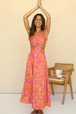 Spring Break Dresses|Brunch Dresses>Hello Molly Kisses In The Sunset Maxi Dress