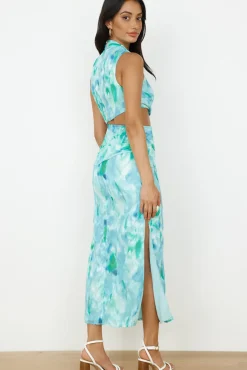 Wedding Guest Dresses|Flowy Dresses>Hello Molly Kiss From The Ocean Midi Dress Blue