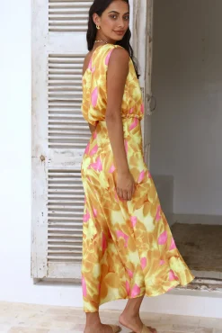 Wedding Guest Dresses|Summer Dresses>Hello Molly Kissing In The Rain Maxi Dress Yellow