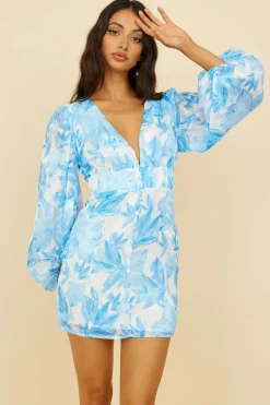 Vacation Dresses|Brunch Dresses>Hello Molly Kiss Kiss Dress Blue