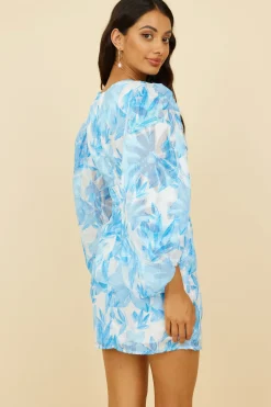 Vacation Dresses|Brunch Dresses>Hello Molly Kiss Kiss Dress Blue