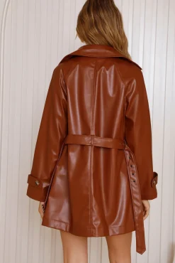 Jackets|Coats>Hello Molly Kiss Of Venus Trench Coat Brown